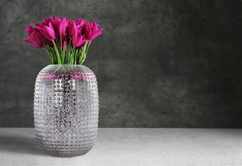 Kayoom Glasvase Agave 180 Silber Valentinstagsangebot