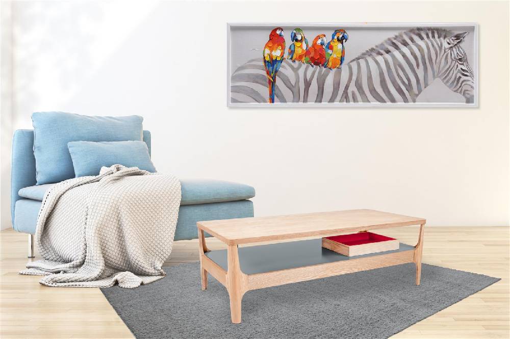 Kayoom Kaffeetisch Addison I Esche / Grau Saisonale Angebote