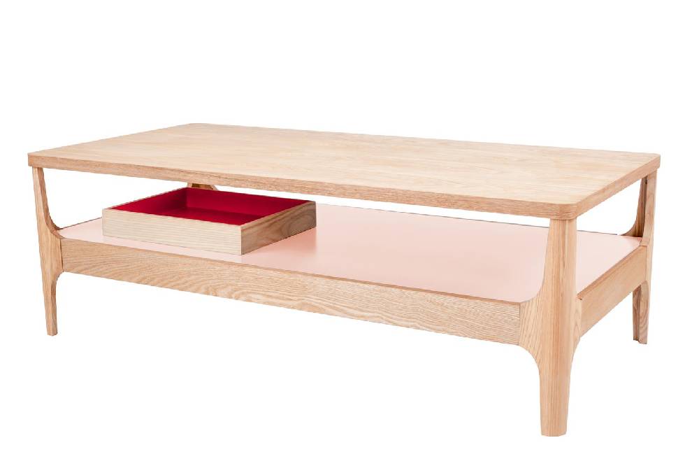 Kayoom Kaffeetisch Addison III Esche / Rosa Kauf eins, bekomm eins gratis