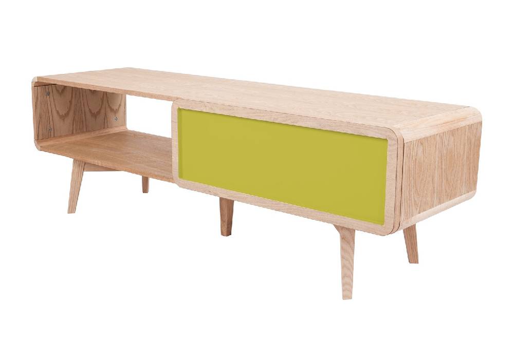 Kayoom Fernsehtisch/Sideboard - TV-Tisch Addison II Esche / Grün Tiefpreis