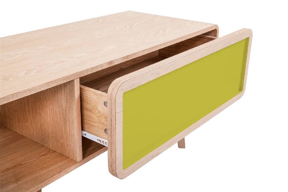 Kayoom Fernsehtisch/Sideboard - TV-Tisch Addison II Esche / Grün Tiefpreis