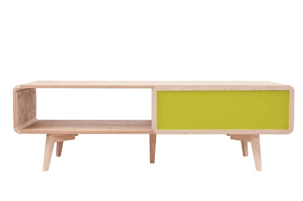 Kayoom Fernsehtisch/Sideboard - TV-Tisch Addison II Esche / Grün Tiefpreis