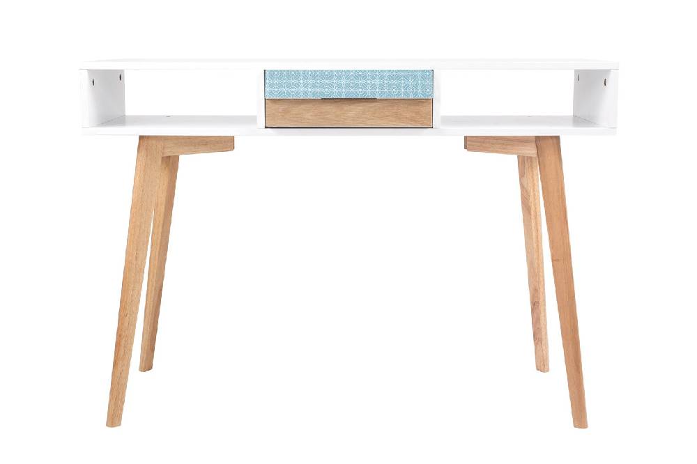 Kayoom Konsolentisch Megan Weiß / Blau / Holz Kostenlose Rückgabe
