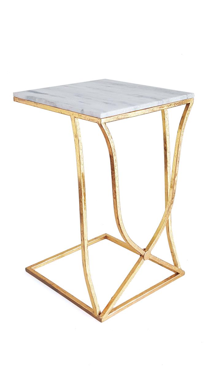 Kayoom Beistelltisch 2er-Set Arctica 410 Gold / Marmor zollfrei