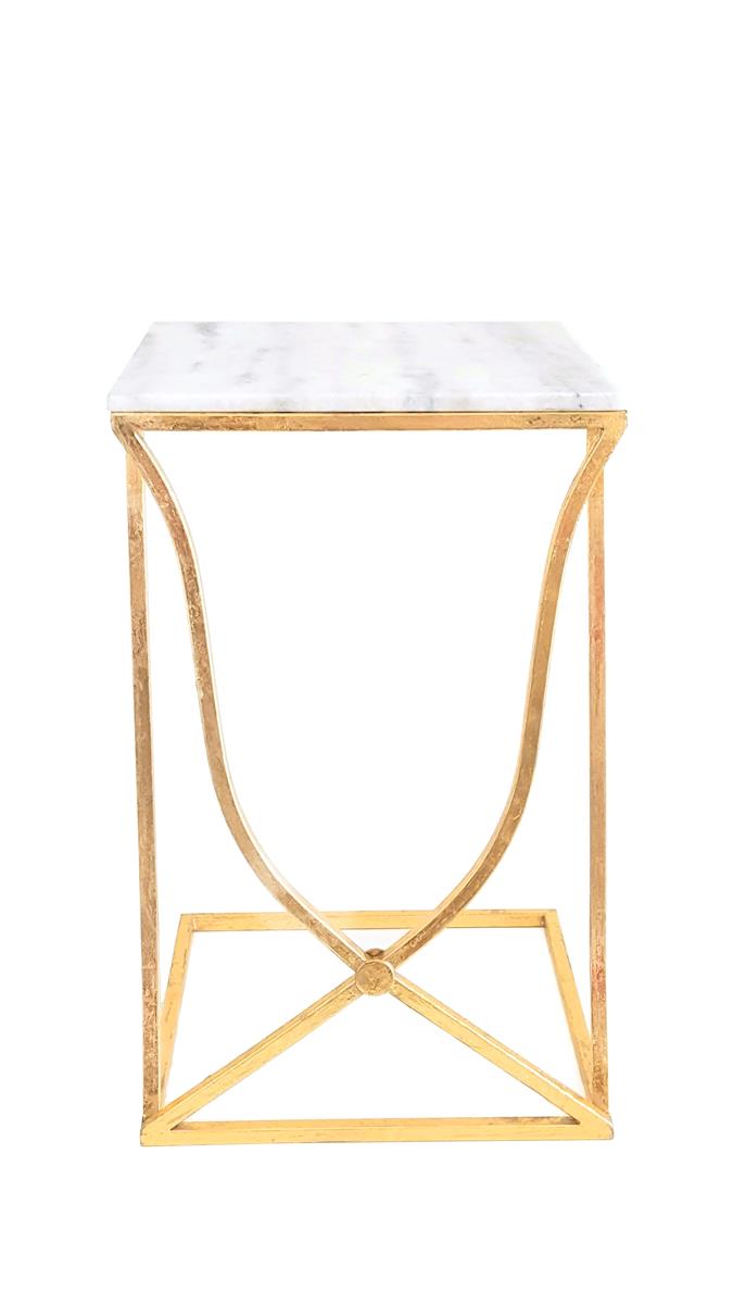 Kayoom Beistelltisch 2er-Set Arctica 410 Gold / Marmor zollfrei