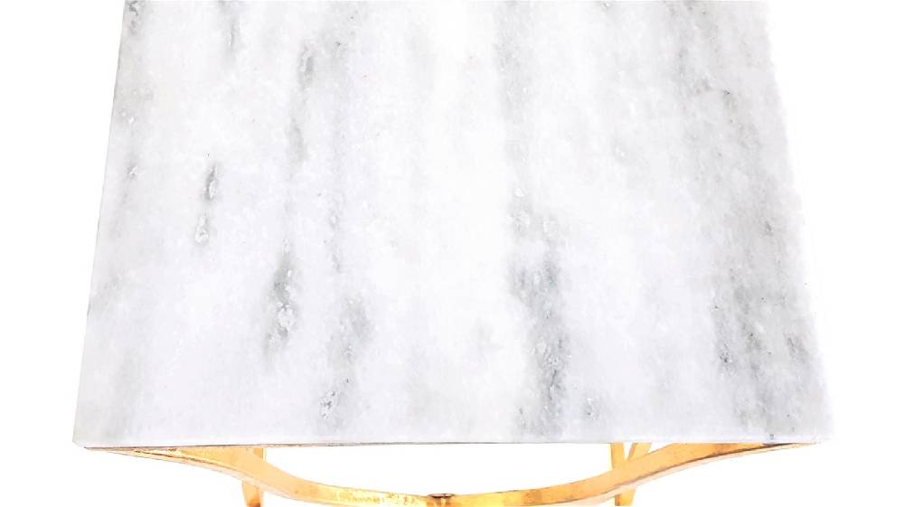 Kayoom Beistelltisch 2er-Set Arctica 410 Gold / Marmor zollfrei