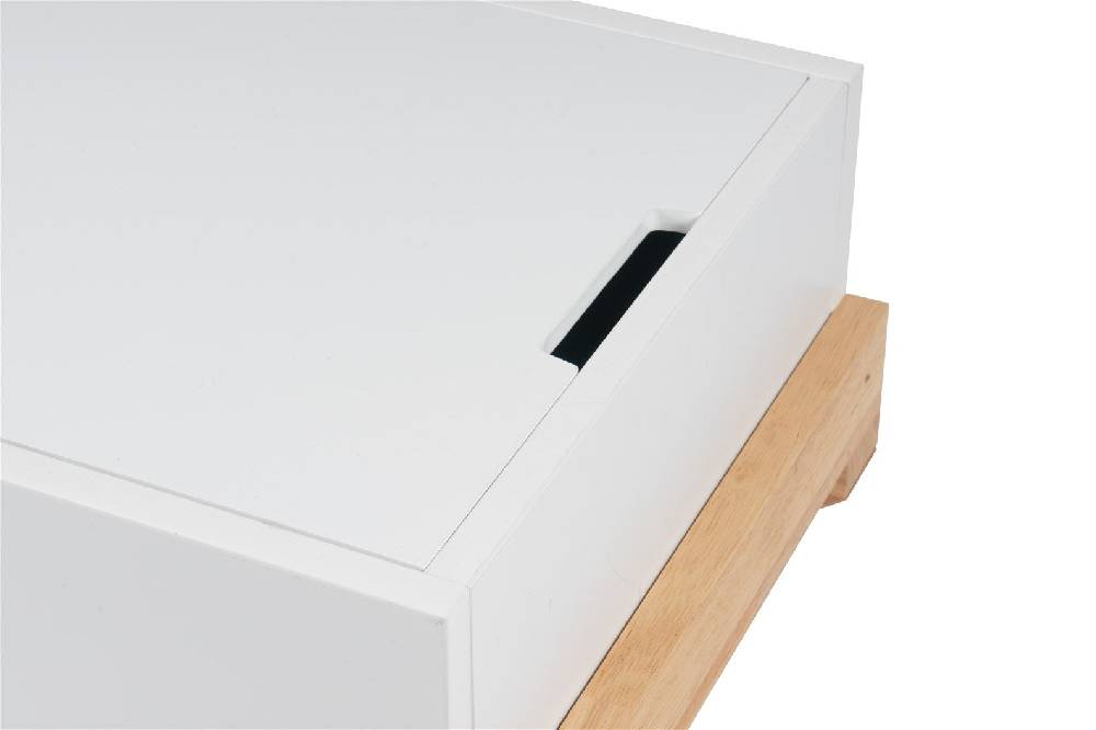 Kayoom Schränkchen Valerie 410 Weiß / Natural Outlet