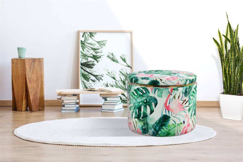 Kayoom Hocker Forest 425 Multi / Grün Günstig kaufen