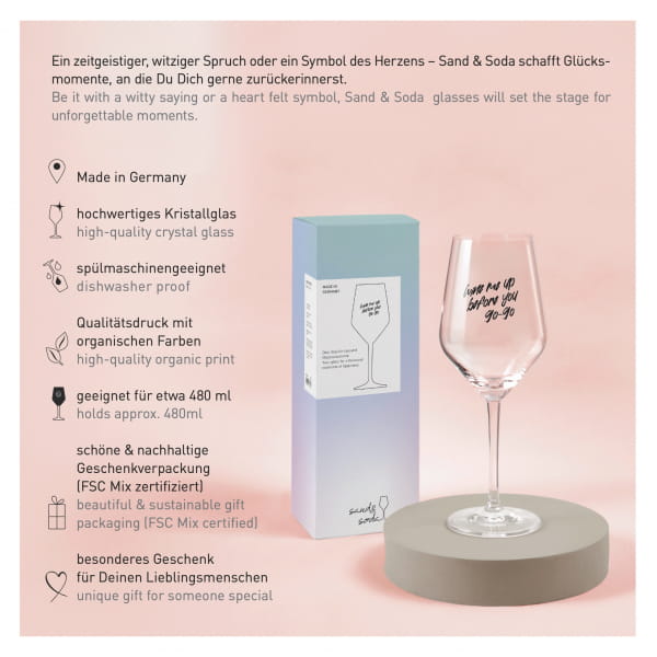 Ritzenhoff SAND & SODA WEINGLAS MIT SPRUCH - HOLY APEROLY Limitierter Zeitrabatt