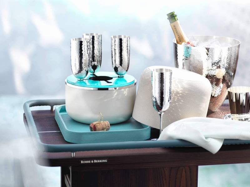 Robbe & Berking Martelé Champagner Box Creme (90g versilbert) Fabrikverkauf