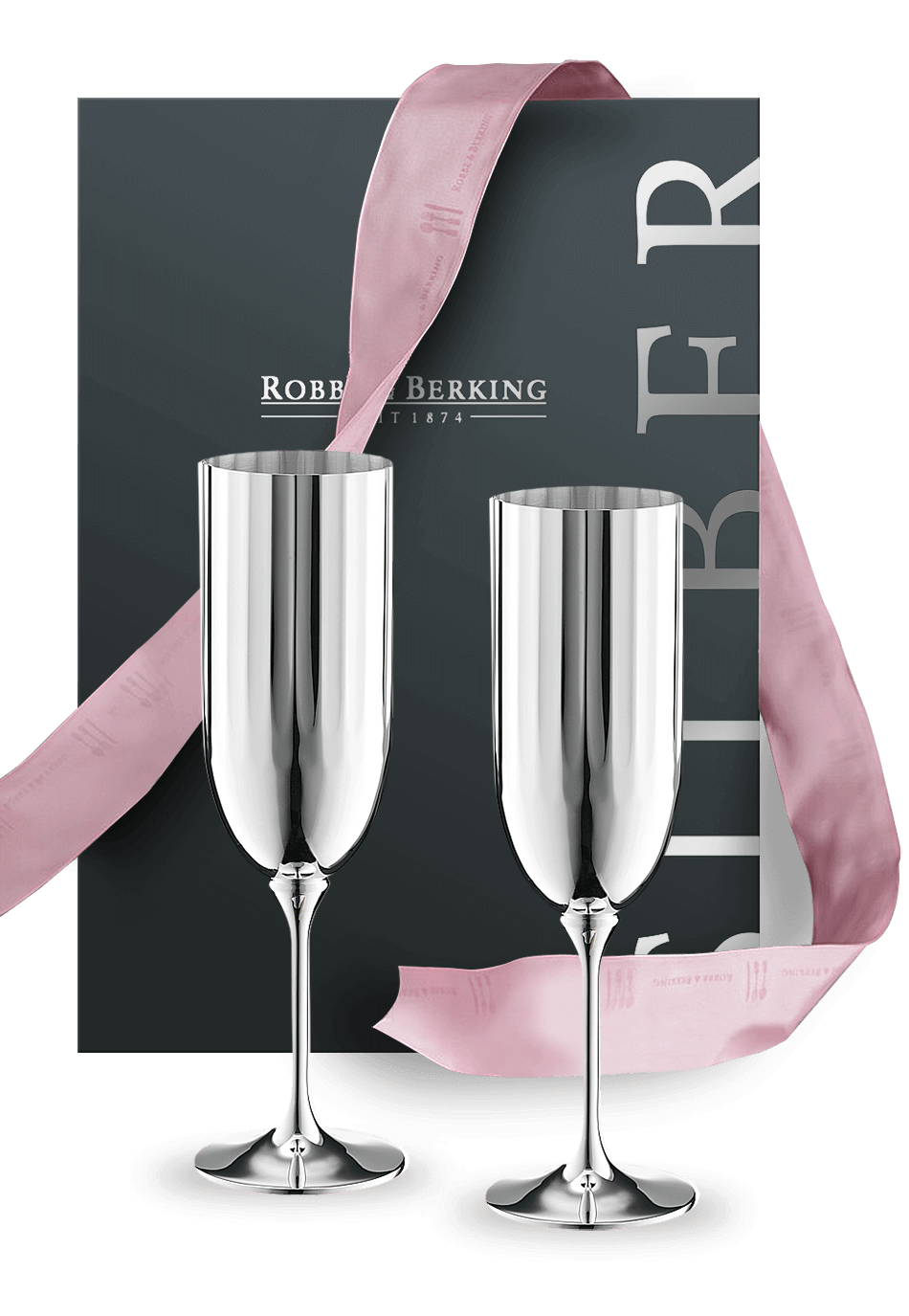 Robbe & Berking Belvedere Champagner-Geschenkset (90g versilbert)