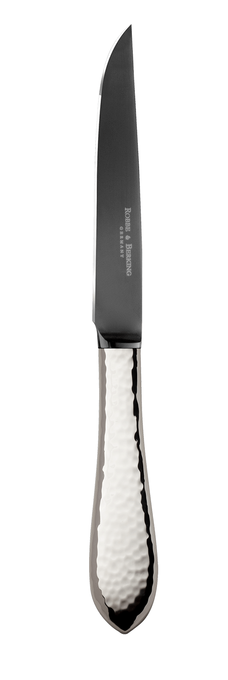 Robbe & Berking Martelé Steakmesser Frozen Black (150g massiv versilbert)