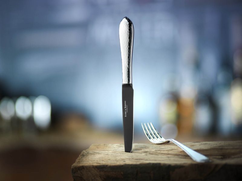 Robbe & Berking Martelé Steakmesser Frozen Black (150g massiv versilbert) Osterangebot