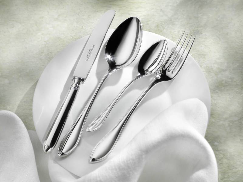 Robbe & Berking Navette 3 tlg. Kinderbesteck (150g massiv versilbert) Riesige Ersparnisse
