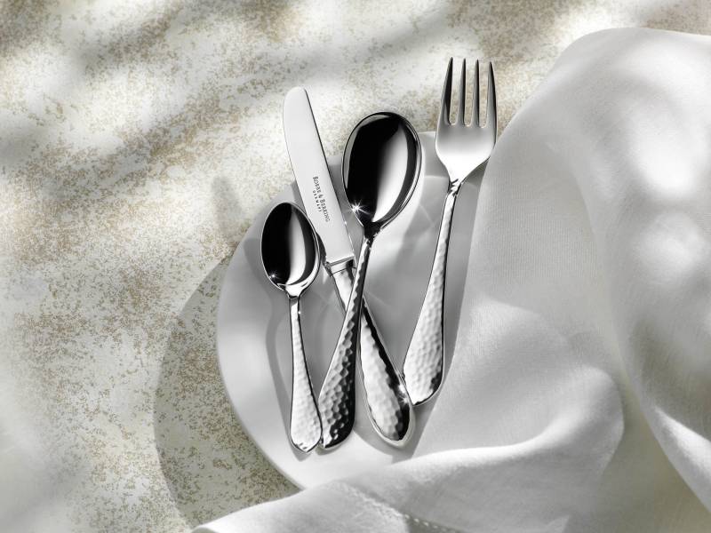 Robbe & Berking Martelé 4 tlg. Kinderbesteck (925 Sterlingsilber) Bis zu 55% Rabatt