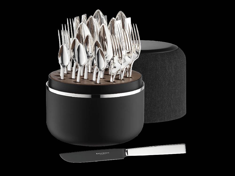Robbe & Berking The Box Riva - Frozen Black Edition (150g massiv versilbert)