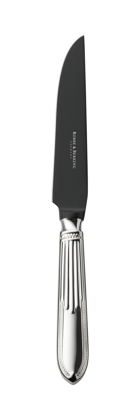 Robbe & Berking Belvedere Steakmesser Frozen Black (150g massiv versilbert)