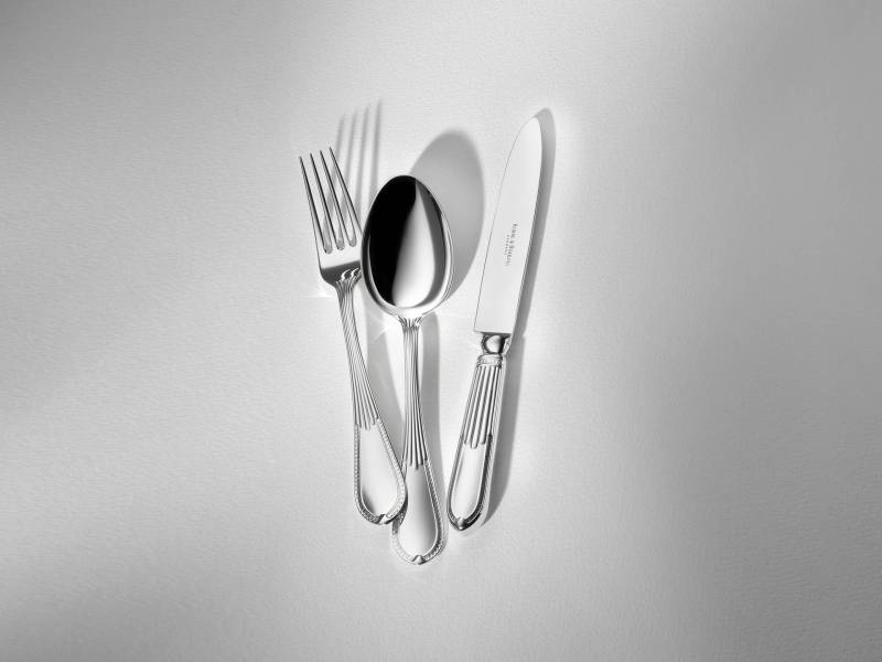 Robbe & Berking Belvedere Steakmesser Frozen Black (150g massiv versilbert) Black Friday