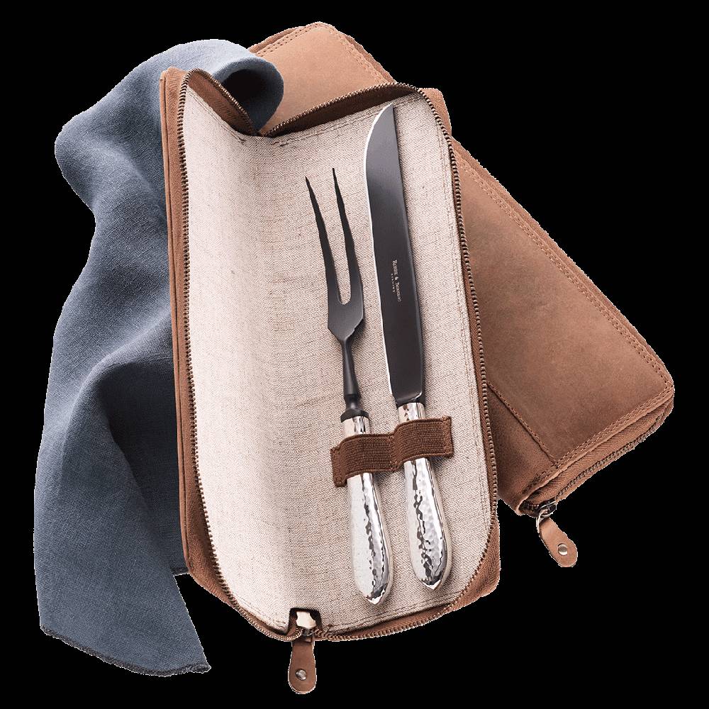 Robbe & Berking Martelé Tranchierset "Frozen Black" 2tlg. (925 Sterlingsilber)