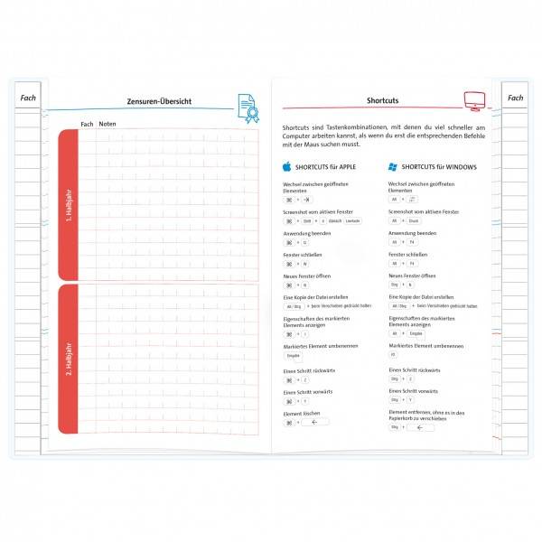 Roth Ideen Hausaufgabenheft Unicolor für clevere Faule Blue Star Kostenloser Versand