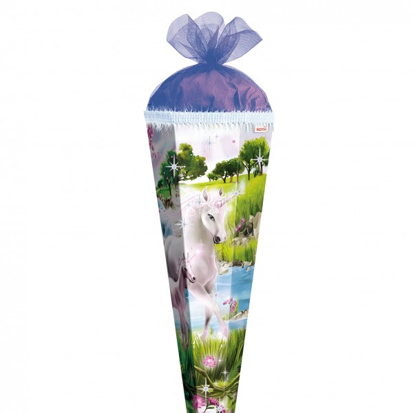 Roth Ideen Schultüte groß 85cm, Einhorn mit Fohlen mit Glitter 50% Rabatt mit kostenlosem Versand