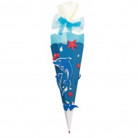 Roth Ideen Bastelset Schultüte 40cm, Delfin, Geschwistertüte Rabatte dieses Monats
