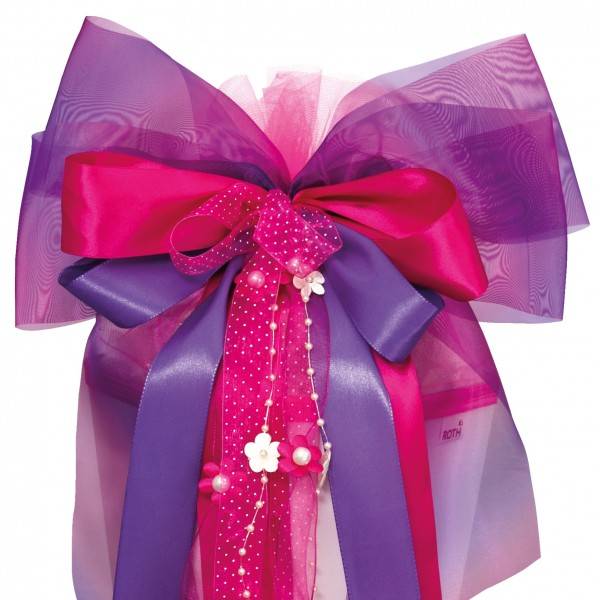 Roth Ideen XXL Schultütenschleife Purple Blooming