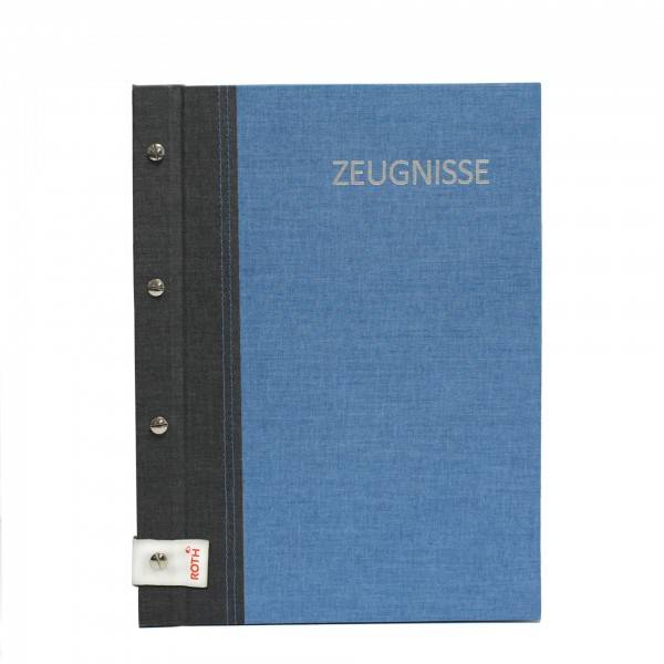 Roth Ideen Zeugnismappe Bicolor Grey-Denim Blue