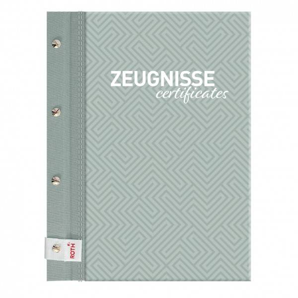 Roth Ideen Zeugnismappe Pattern mit Buchschrauben Dusty Mint
