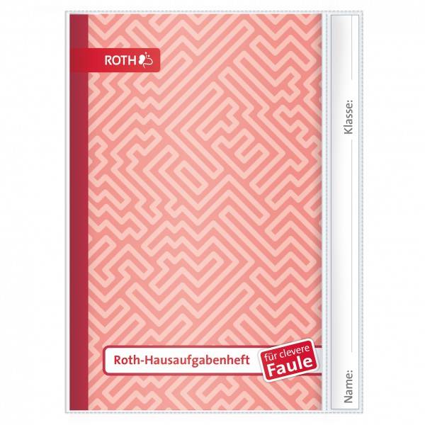 Roth Ideen Hausaufgabenheft Unicolor clevere Faule Labyrinth Red