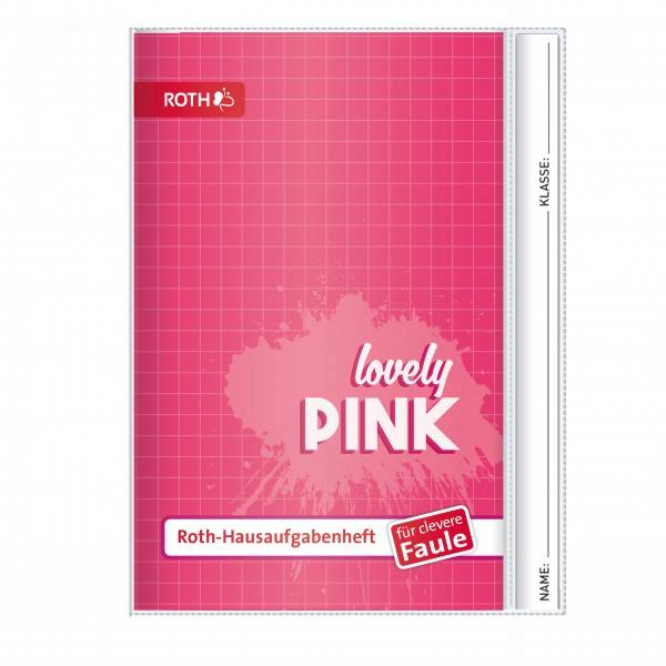 Roth Ideen Hausaufgabenheft Unicolor für clevere Faule Splash Pink