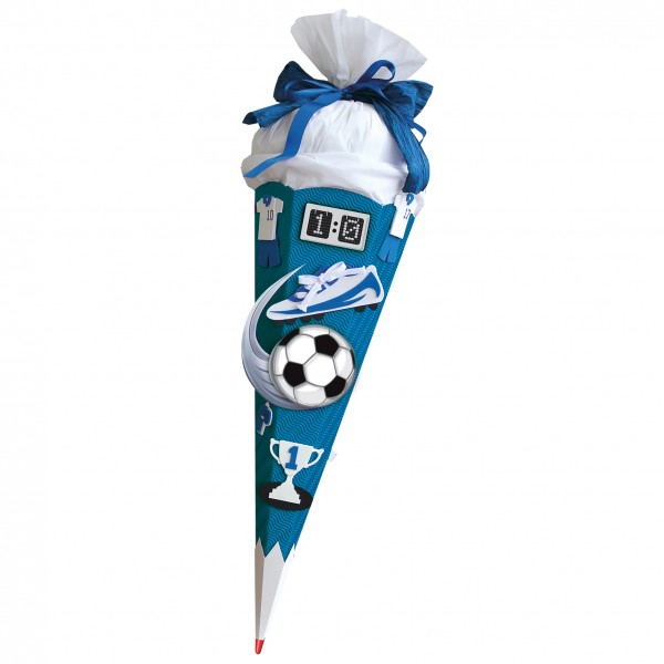 Roth Ideen Bastelset Schultüte groß 68cm, Soccer blau