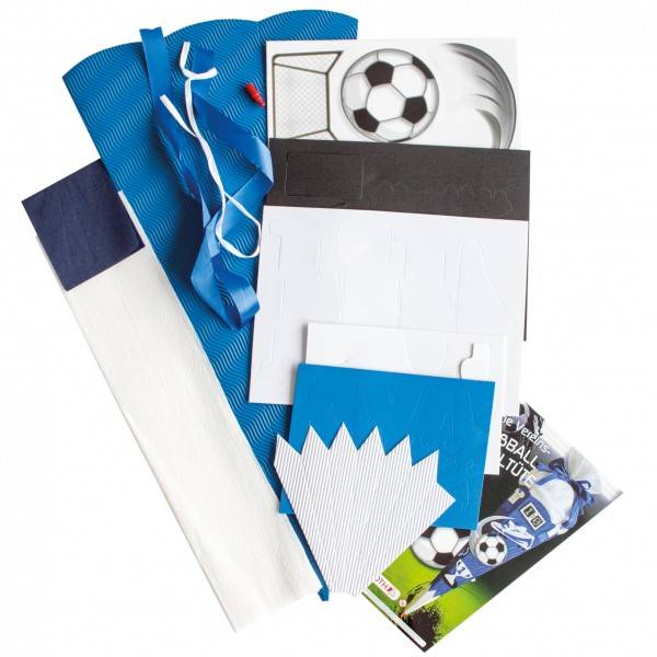 Roth Ideen Bastelset Schultüte groß 68cm, Soccer blau Begrenzte Freigabe