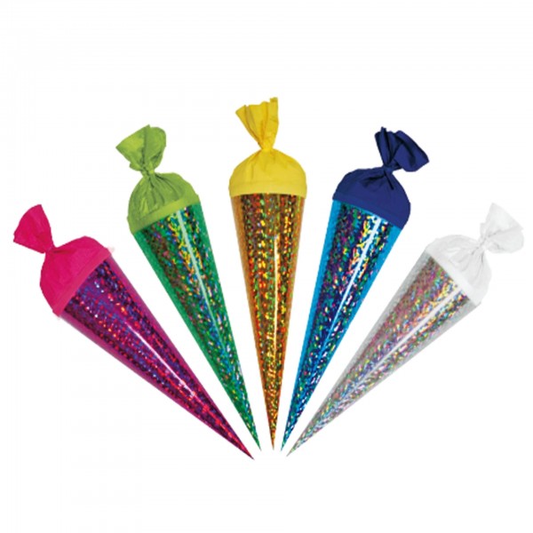 Roth Ideen Geschenk Schultüte klein 35cm, Hologramm 5er Set