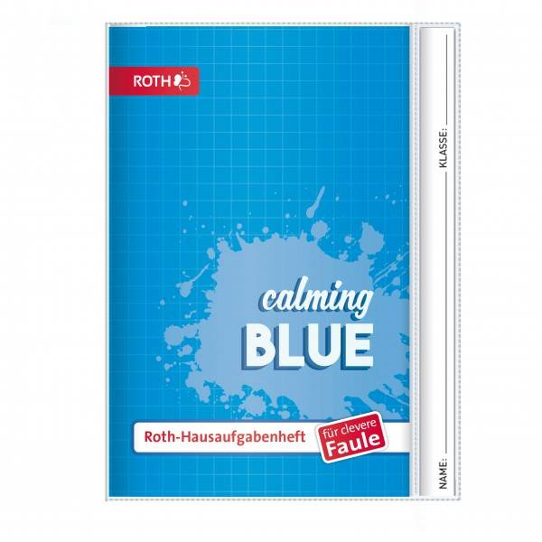 Roth Ideen Hausaufgabenheft Unicolor für clevere Faule Splash Blue