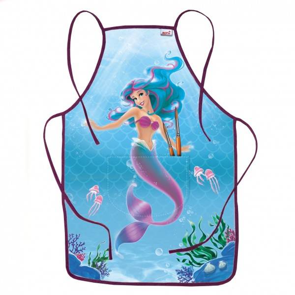 Roth Ideen Kinderschürze, ca. 40x60 cm, zum Malen und Basteln, 100% Polyester, Meerjungfrau