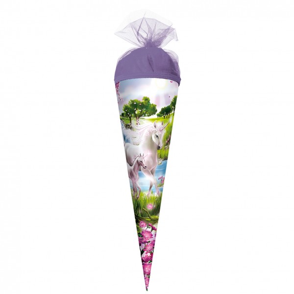 Roth Ideen Schultüte klein 22cm, Einhorn mit Fohlen