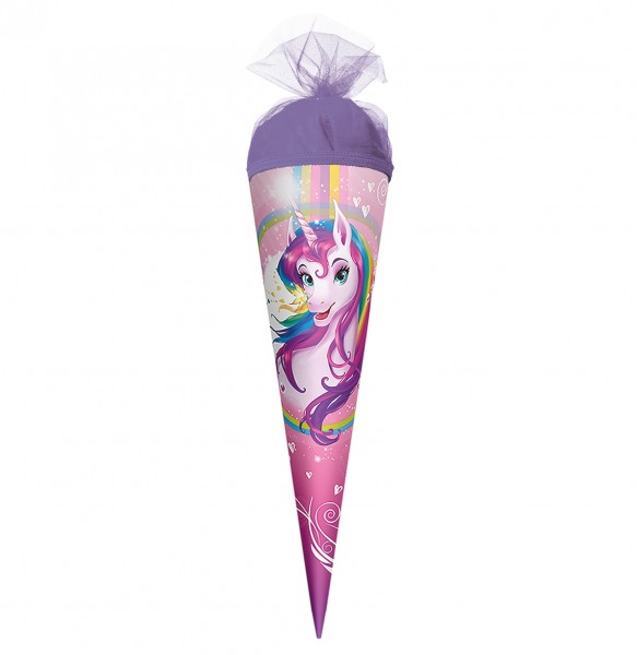 Roth Ideen Schultüte klein 22cm, Einhornportrait