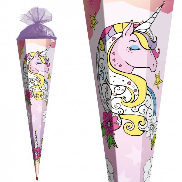 Roth Ideen Scribble-Schultüte zum Ausmalen Einhorn 85cm Saisonale Angebote