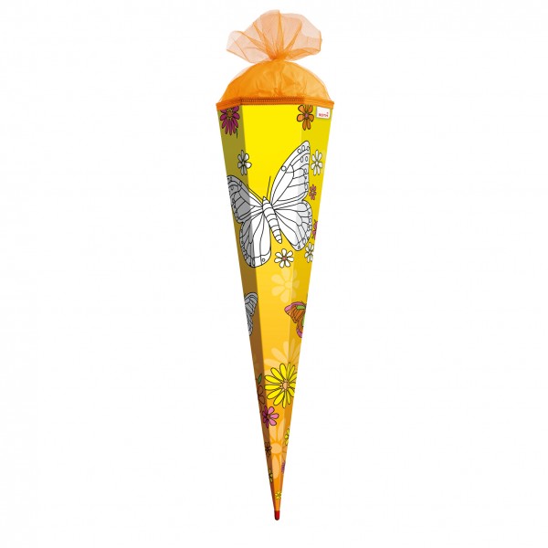 Roth Ideen Scribble-Schultüte zum Ausmalen Schmetterling 85cm