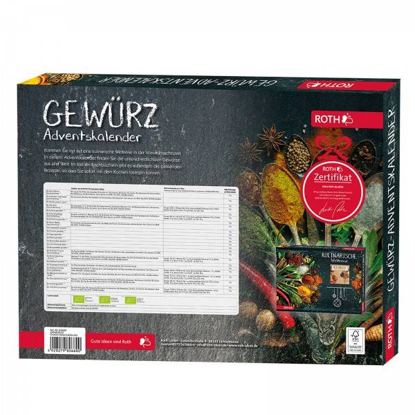 Roth Ideen Bio Gewürz Adventskalender - kulinarische Reise um die Welt Nur noch ein Tag übrig