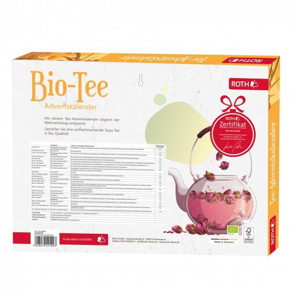 Roth Ideen BIO Tee-Adventskalender - 24 Teebeutel 50% Rabatt mit kostenlosem Versand