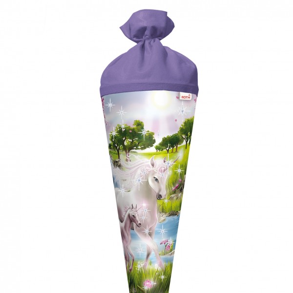 Roth Ideen Schultüte groß 70cm, Einhorn mit Fohlen mit Glitter Verkauf