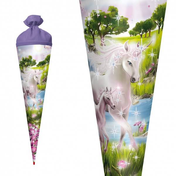 Roth Ideen Schultüte groß 70cm, Einhorn mit Fohlen mit Glitter Verkauf