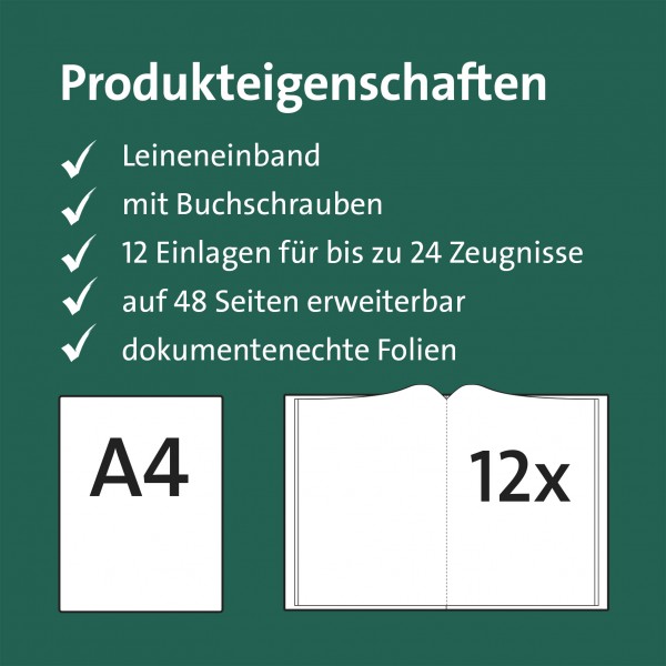 Roth Ideen Zeugnismappe Spectrum mit Buchschrauben Mint Sonderangebot