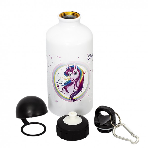 Roth Ideen Trinkflasche Einhornportrait, weiß, Aluminium, 500 ml Weihnachtsangebot