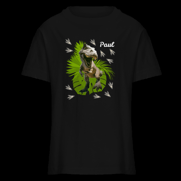 Roth Ideen Kinder T-Shirt Tyrannosaurus, deep black - (130-140)