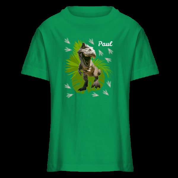 Roth Ideen Kinder T-Shirt Tyrannosaurus, kelly green - (130-140)