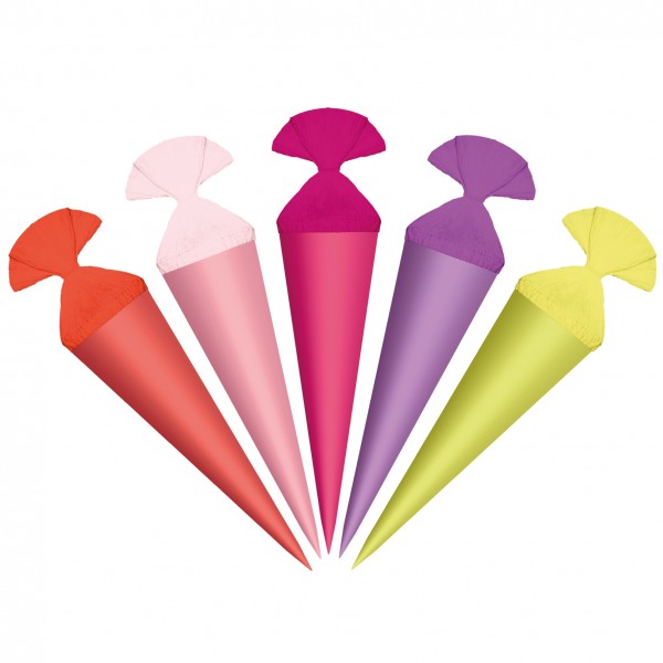 Roth Ideen Geschenk Schultüte klein 12cm, Uni Mädchen 5er Set