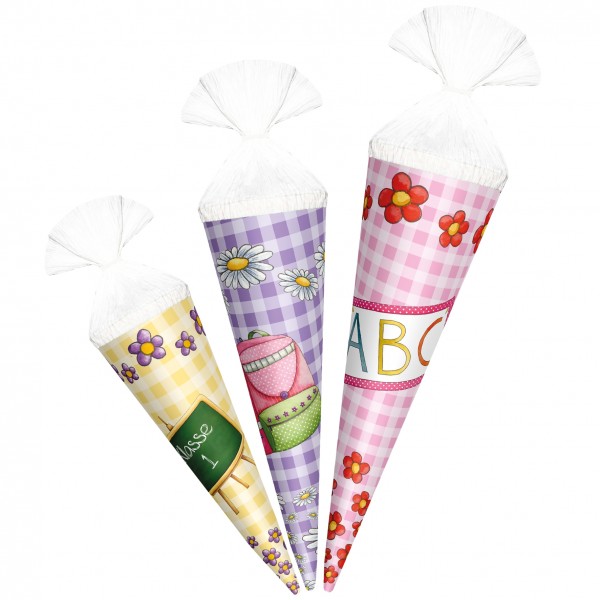 Roth Ideen Geschenk Schultüte klein, 3er Set Mädchen